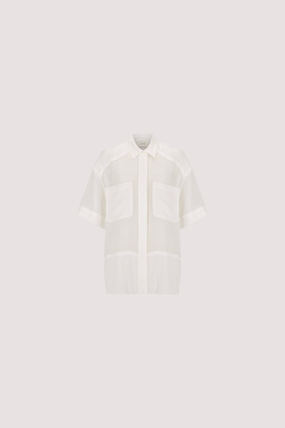 KAI WHITE RAMIE RESORT SHIRT