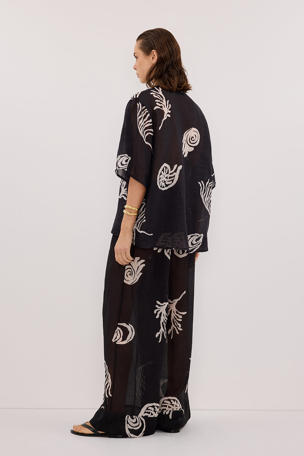 POSITANO BLACK RAMIE SHIRT