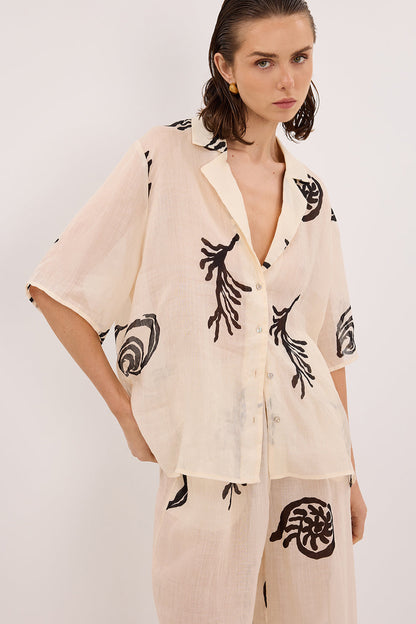 POSITANO SANDSTONE RAMIE SHIRT