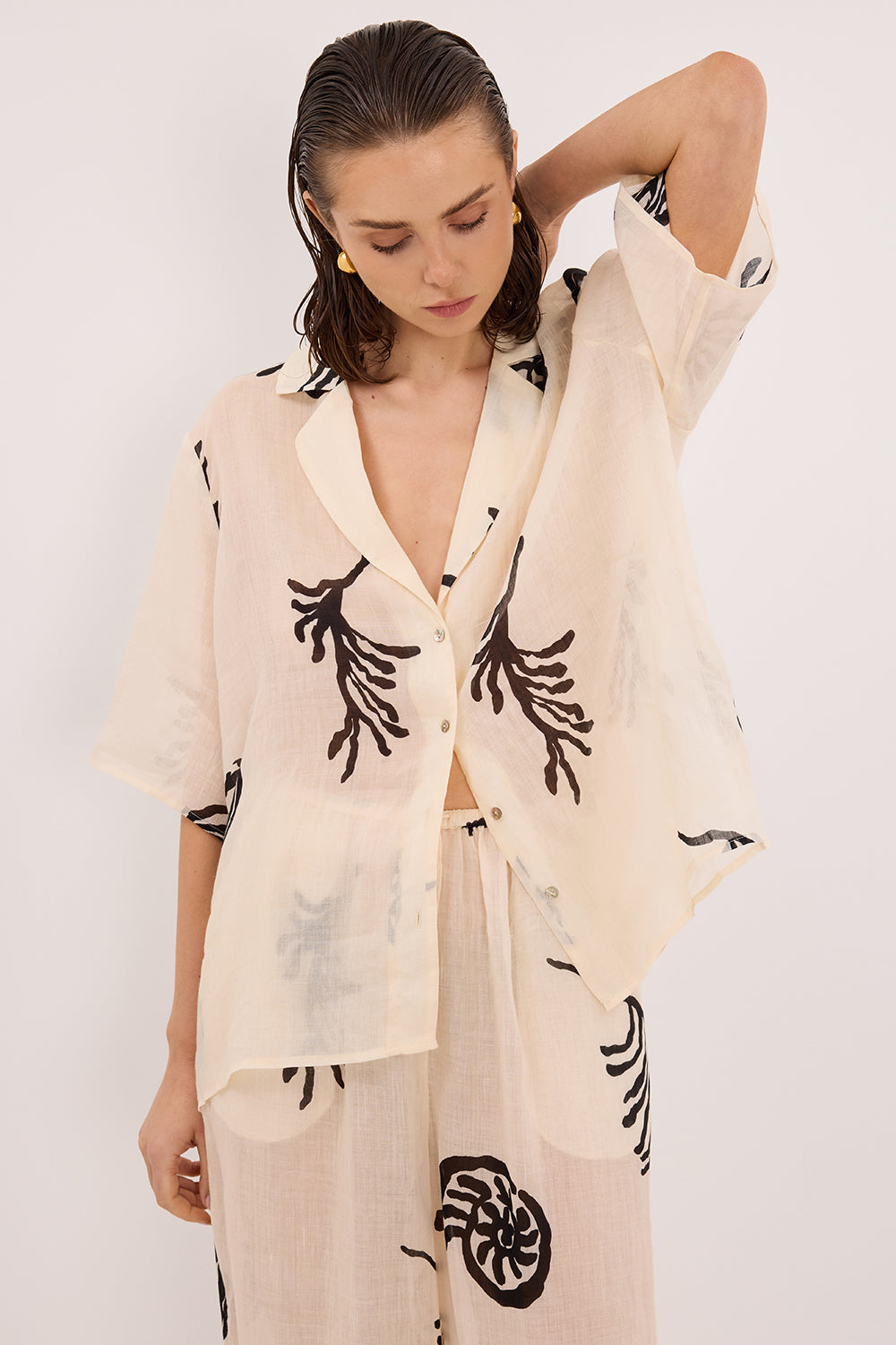 POSITANO SANDSTONE RAMIE SHIRT