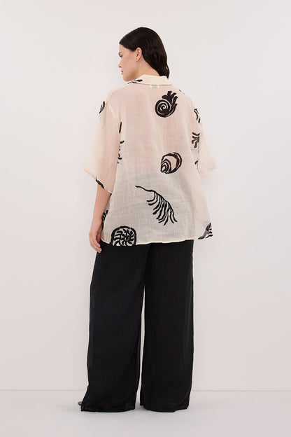 POSITANO SANDSTONE RAMIE SHIRT