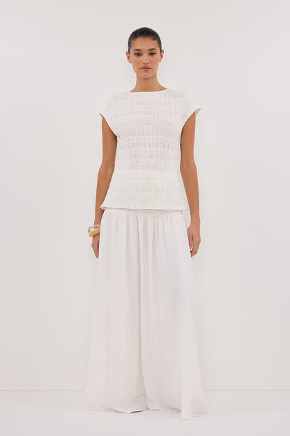 SIERRA WHITE TEXTURED TOP