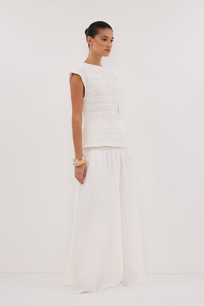 SIERRA WHITE TEXTURED TOP