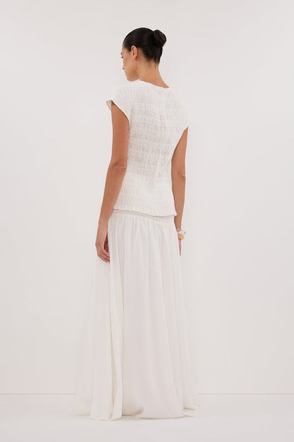 SIERRA WHITE TEXTURED TOP