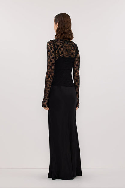 LIZZIE BLACK LACE LONG SLEEVE TOP
