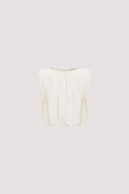 AVA OFF WHITE SLEEVELESS MODAL BLEND TOP