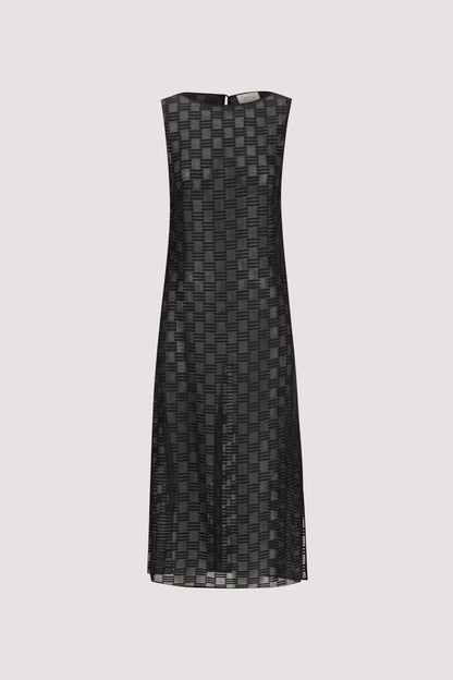 ELBA BLACK SHEER TUNIC TOP