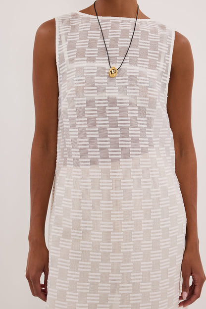 ELBA WHITE SHEER TUNIC TOP