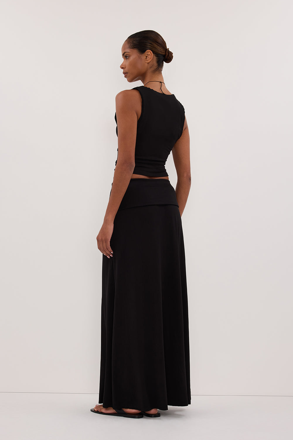 JULIE BLACK MODAL BLEND SLEEVELESS TANK