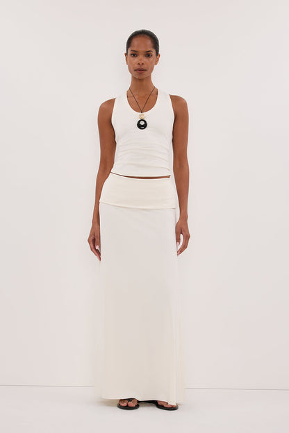 JULIE OFF WHITE MODAL BLEND SLEEVELESS TANK TOP