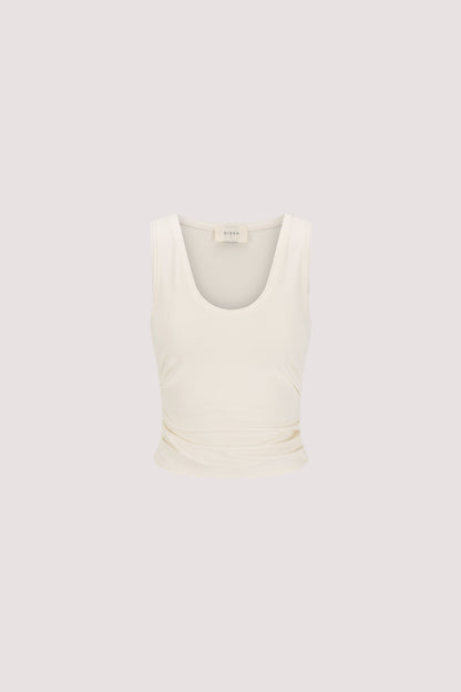 JULIE OFF WHITE MODAL BLEND SLEEVELESS TANK TOP