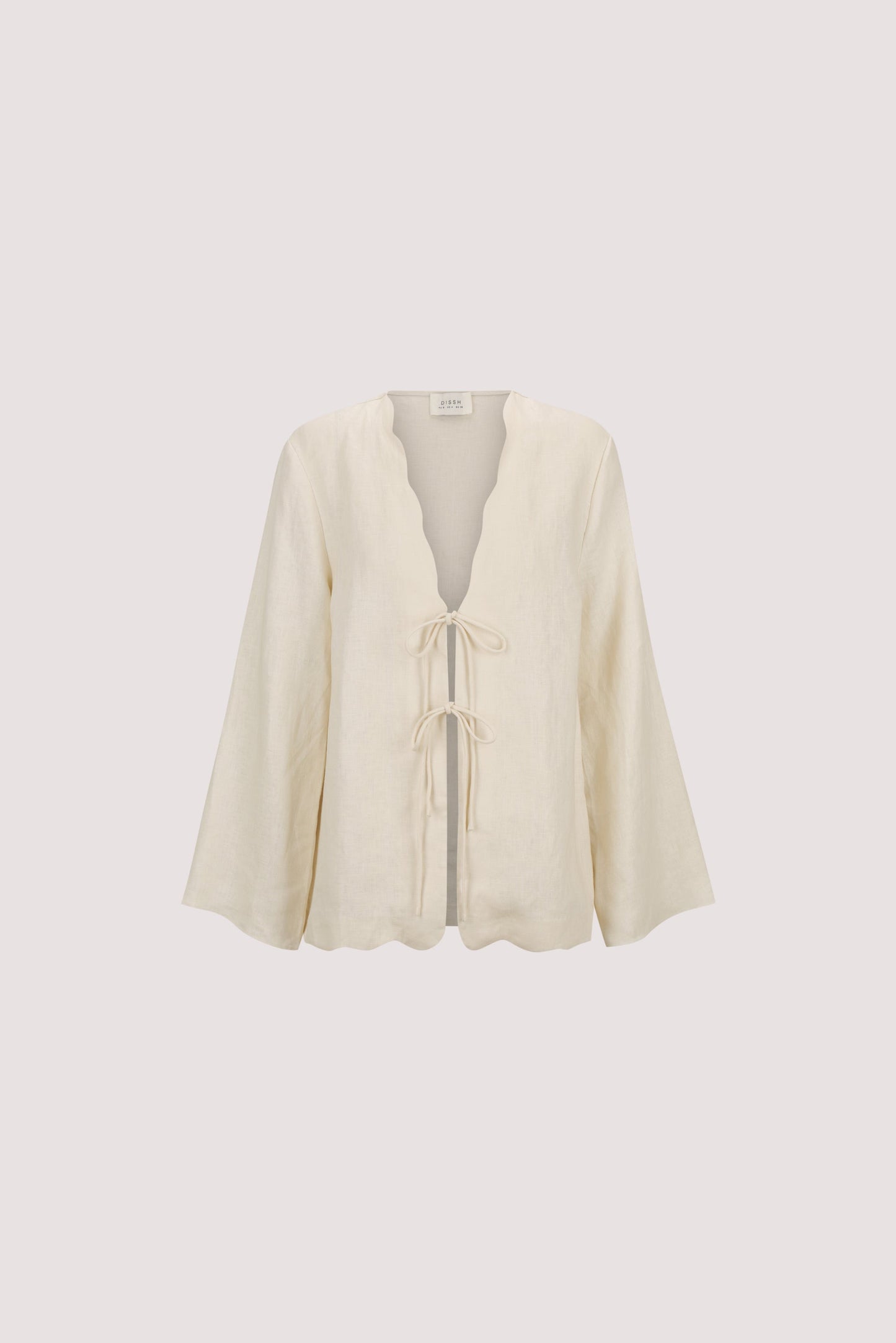 LELA SANDSTONE LONG SLEEVE LINEN TOP