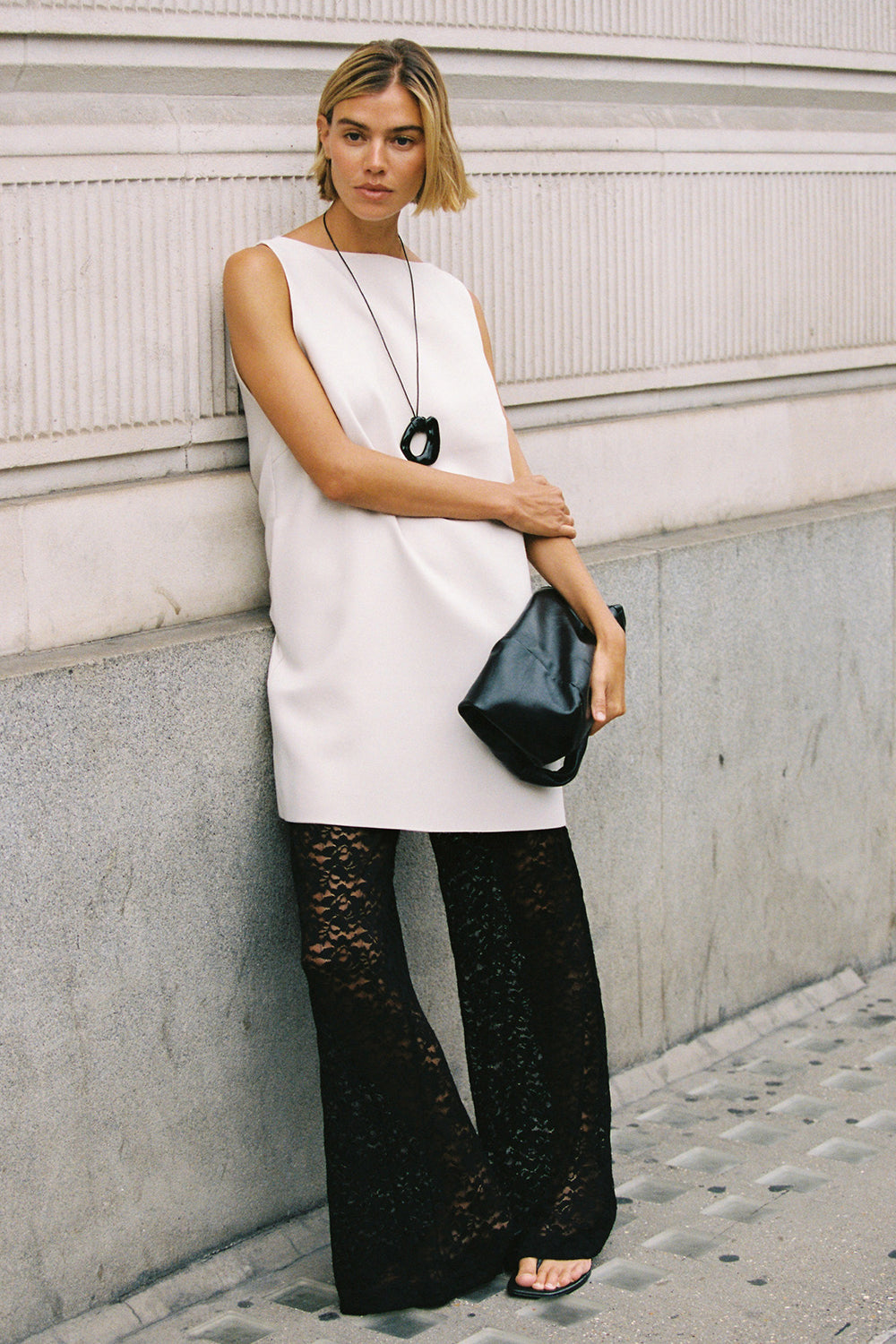 ROWIE BONE SLEEVELESS BOAT NECK TUNIC TOP