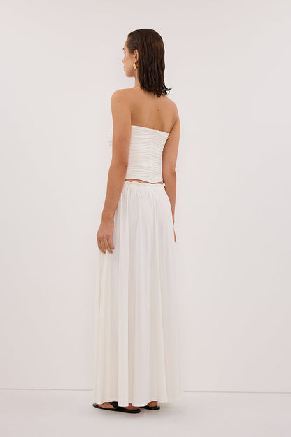 SHARI OFF WHITE STRAPLESS BANDEAU TOP