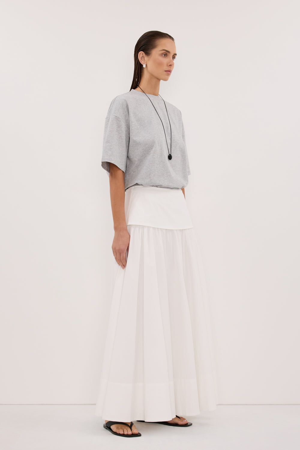 TYRA SILVER MARLE BOYFRIEND TEE