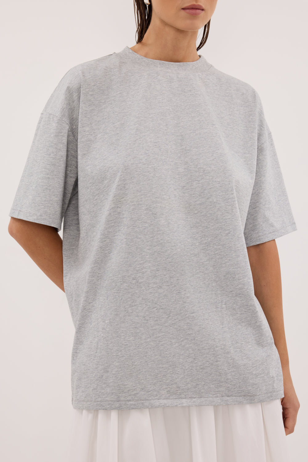 TYRA SILVER MARLE BOYFRIEND TEE