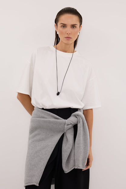 TYRA WHITE BOYFRIEND TEE