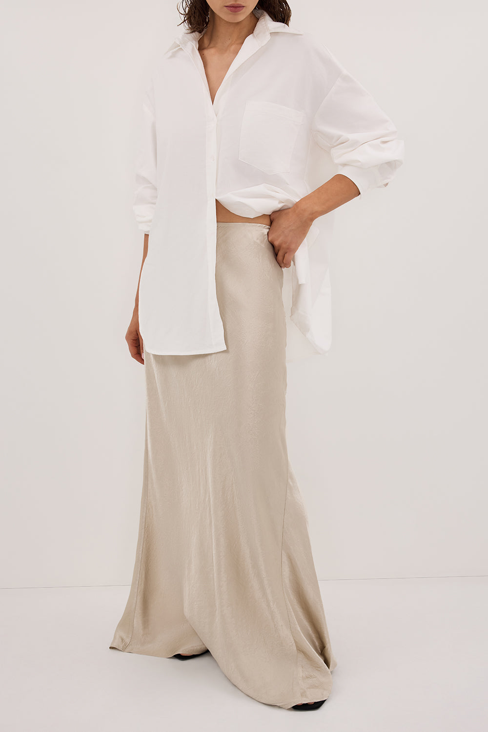 BREANNA PUMICE JACQUARD MAXI SKIRT