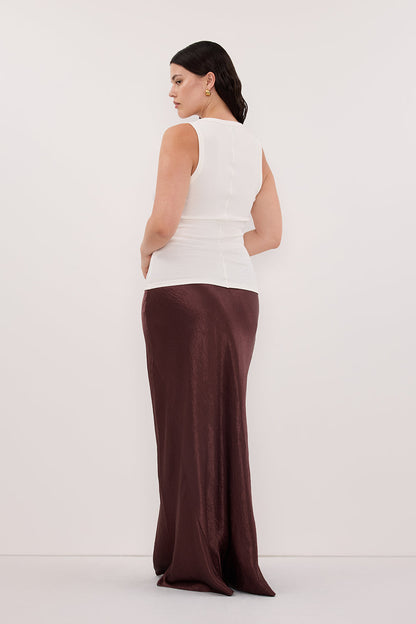BREANNA WALNUT JACQUARD MAXI SKIRT