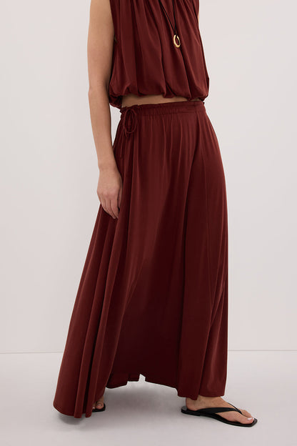 AVA SAHARA MODAL BLEND MIDI SKIRT