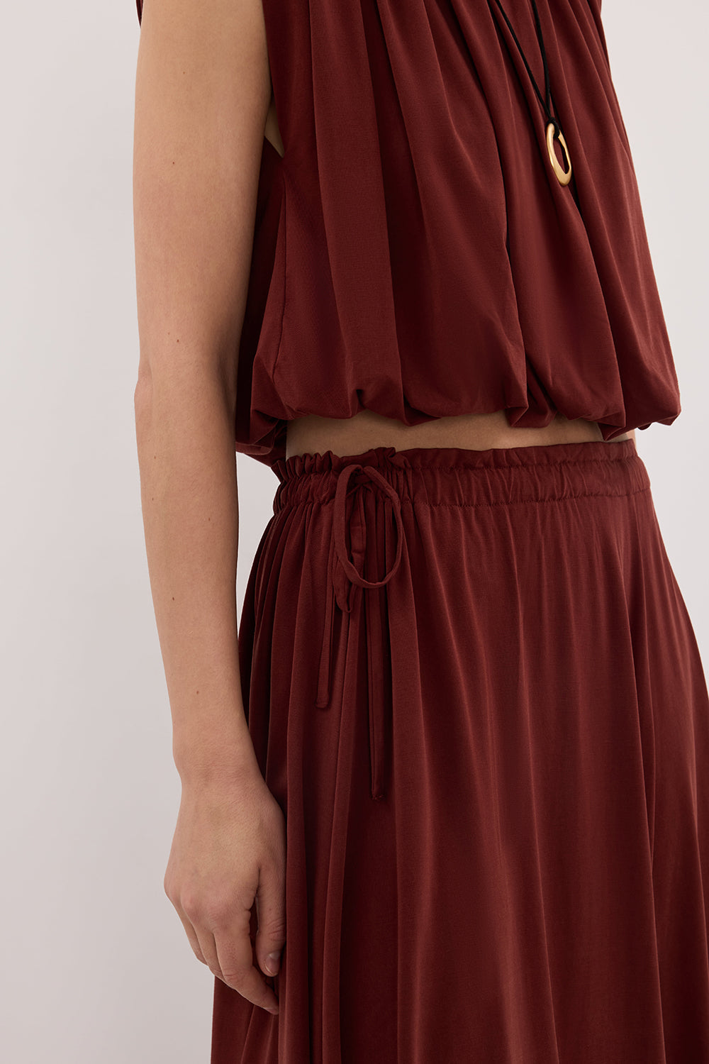 AVA SAHARA MODAL BLEND MIDI SKIRT