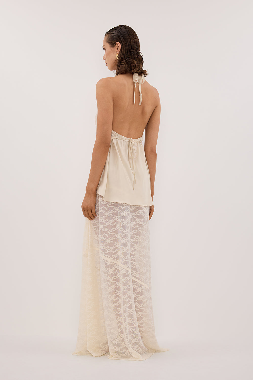 BELLE CREAM LACE MAXI SKIRT