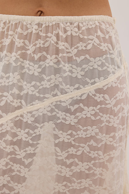 BELLE CREAM LACE MAXI SKIRT