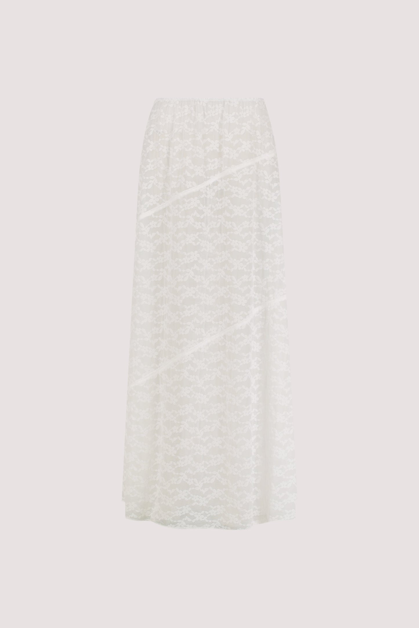 BELLE WHITE LACE MAXI SKIRT
