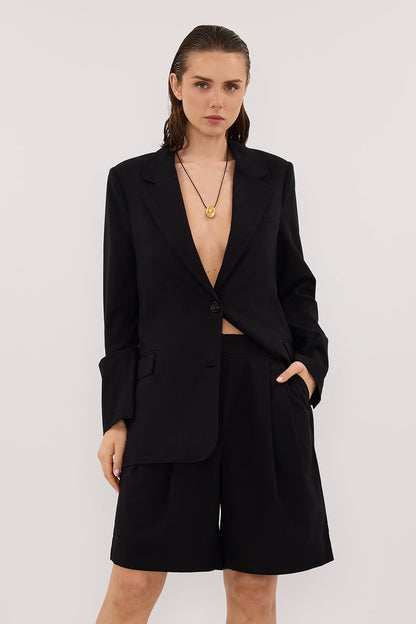 LIZA BLACK TAILORED BERMUDA SHORT