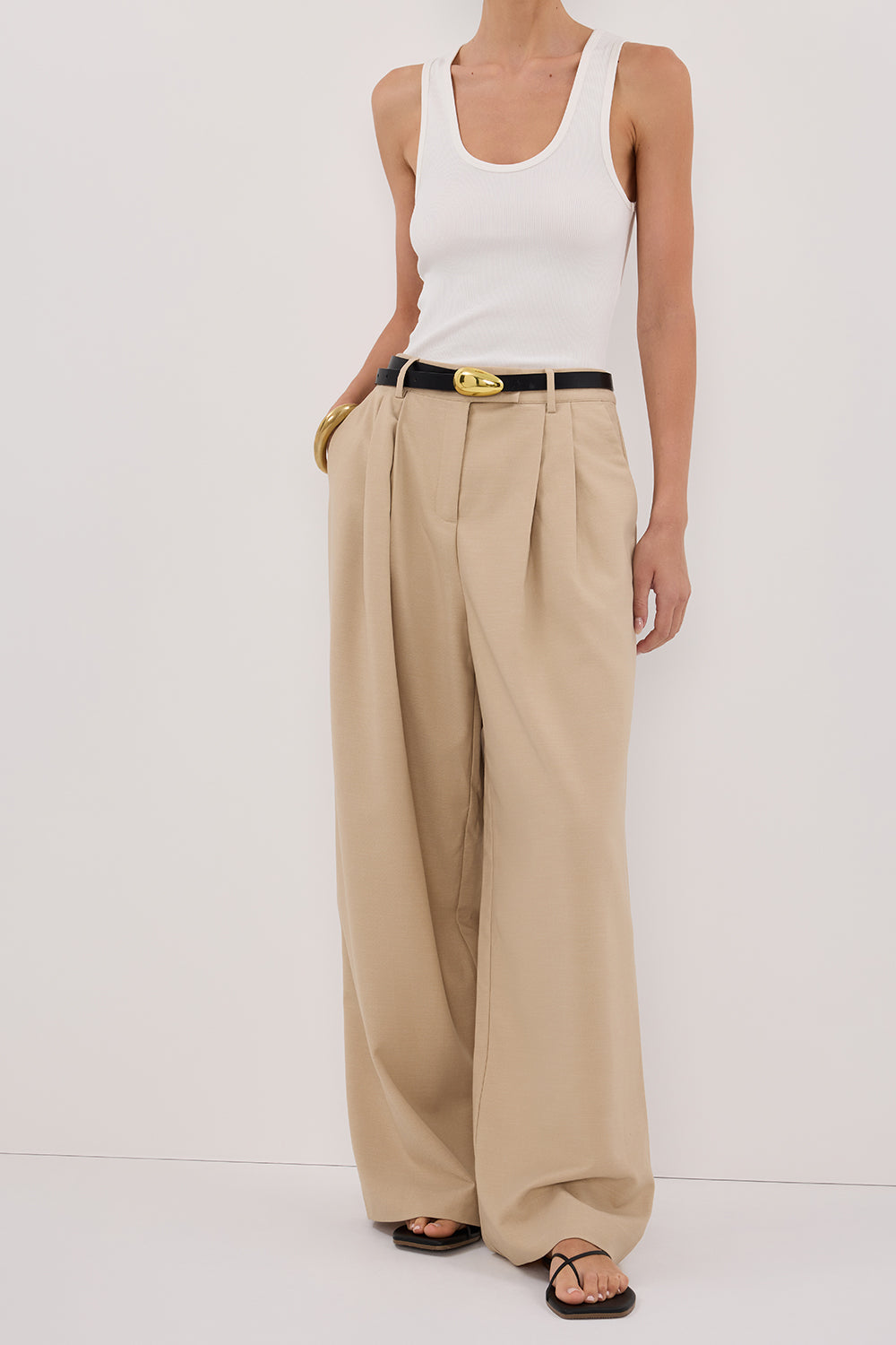 LOUIE NATURAL WIDE LEG PANT