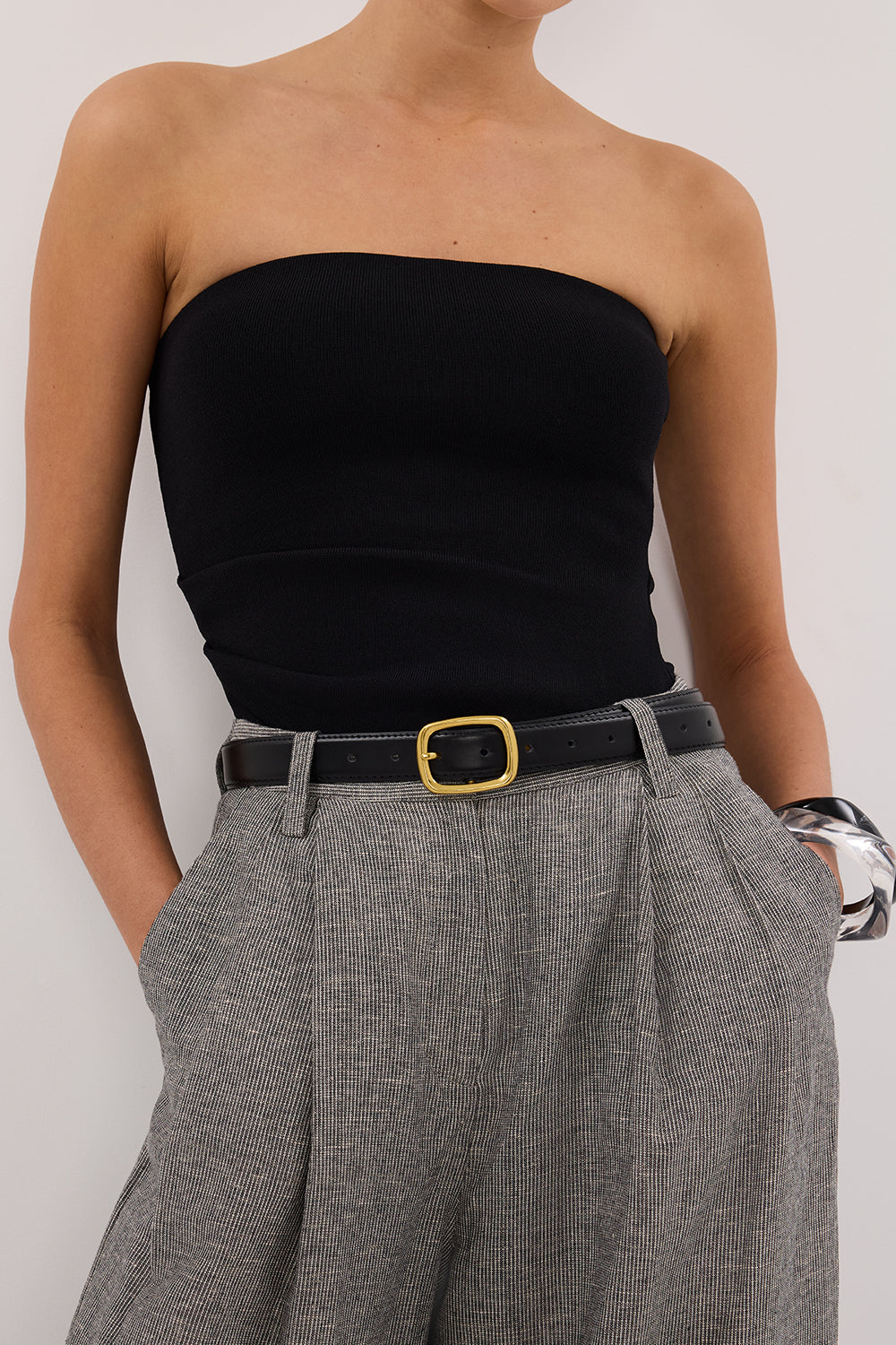 ELIAS CHARCOAL LINEN BLEND PANT