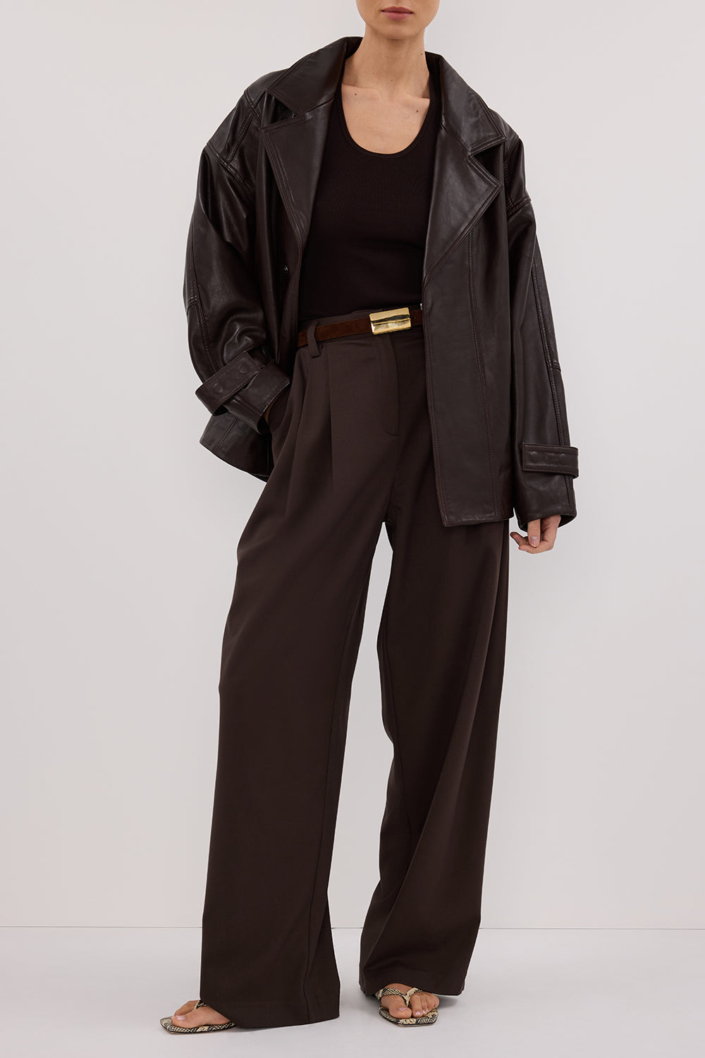 EDEN BITTER CHOC TAILORED PANT