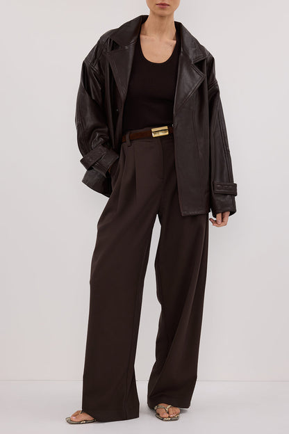 EDEN BITTER CHOC TAILORED PANT