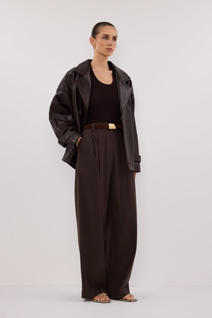 EDEN BITTER CHOC TAILORED PANT