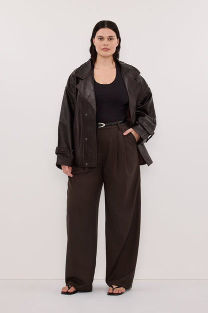 EDEN BITTER CHOC TAILORED PANT