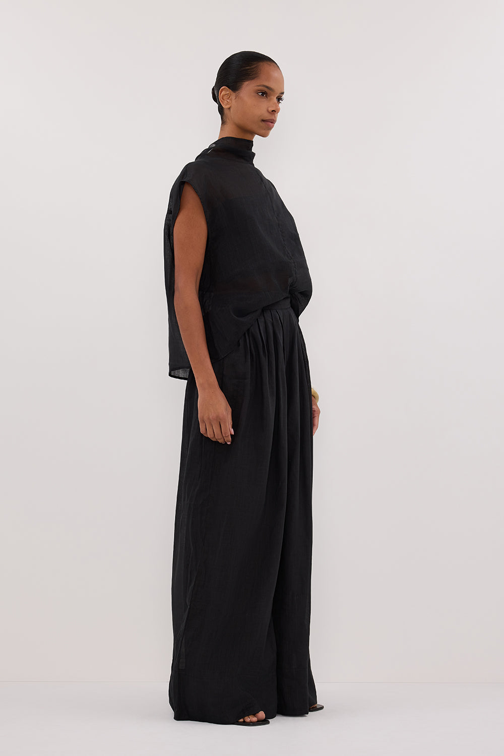 CARMEL BLACK RAMIE PANT