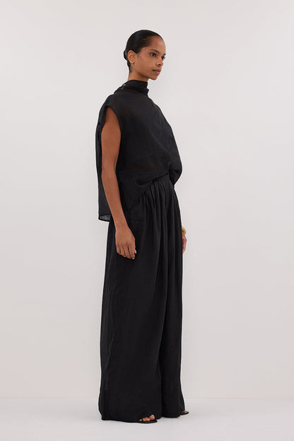 CARMEL BLACK RAMIE PANT