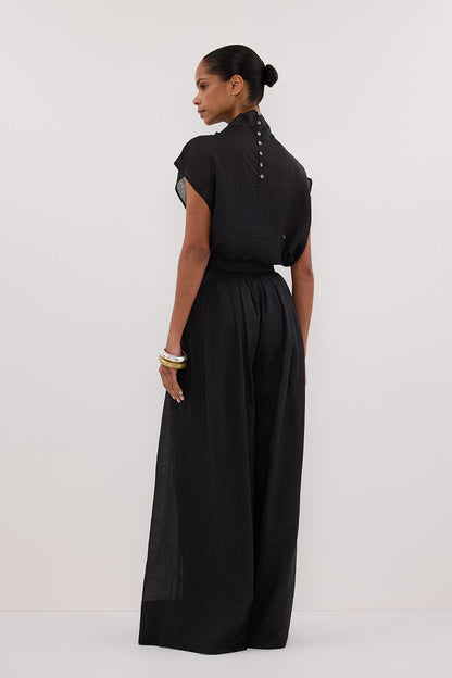 CARMEL BLACK RAMIE PANT