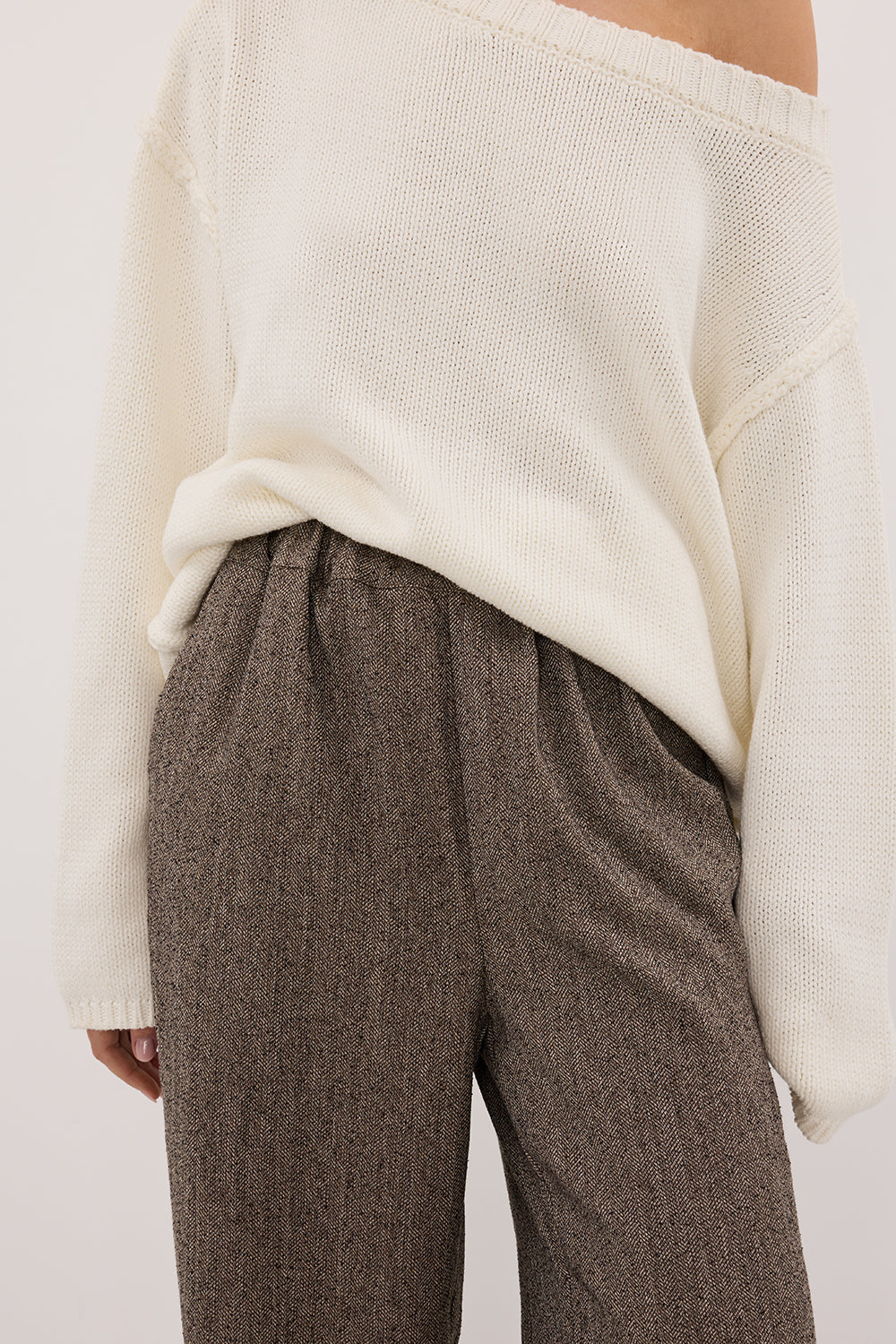 FRANKIE CHOC TWEED PANT