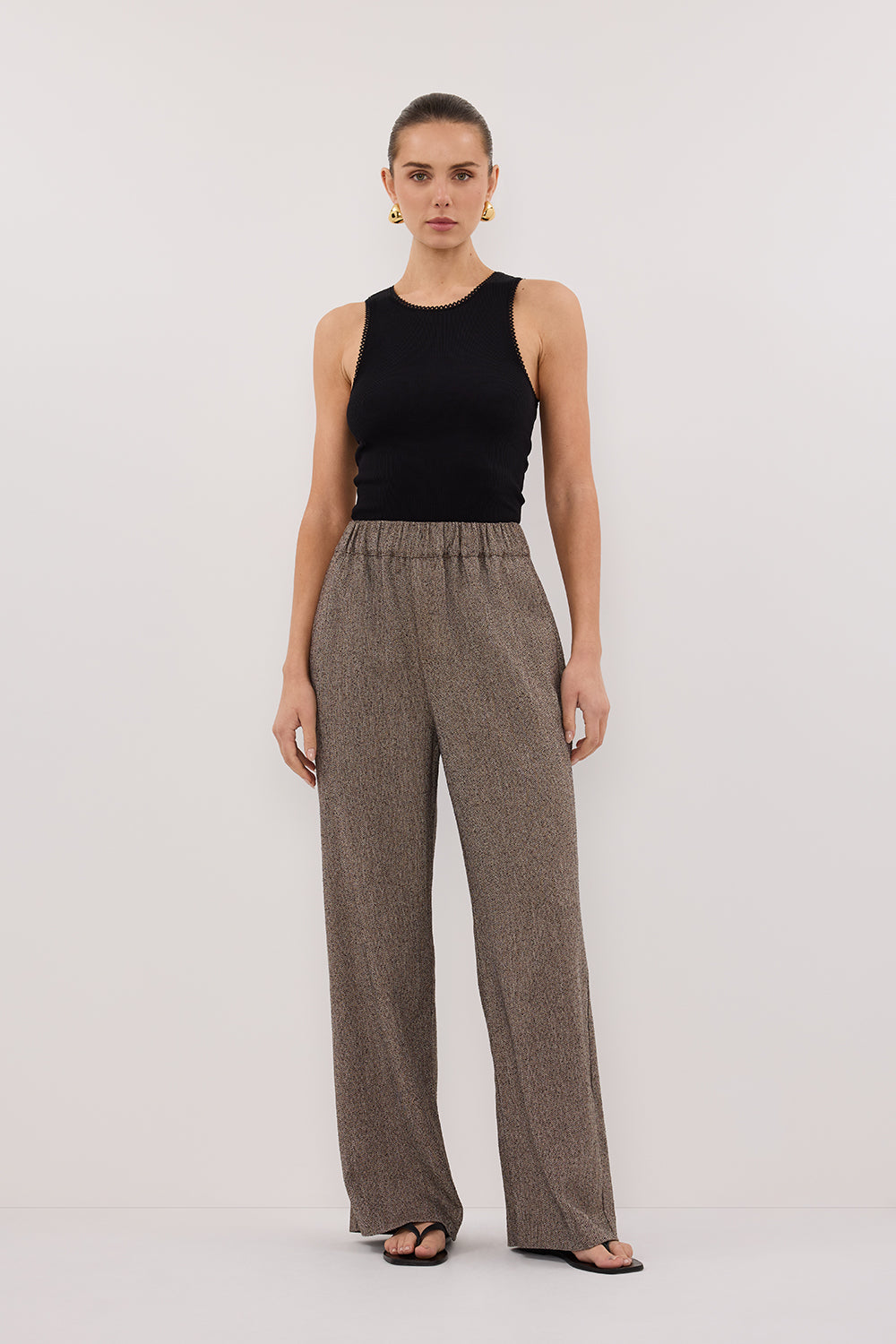 FRANKIE CHOC TWEED PANT