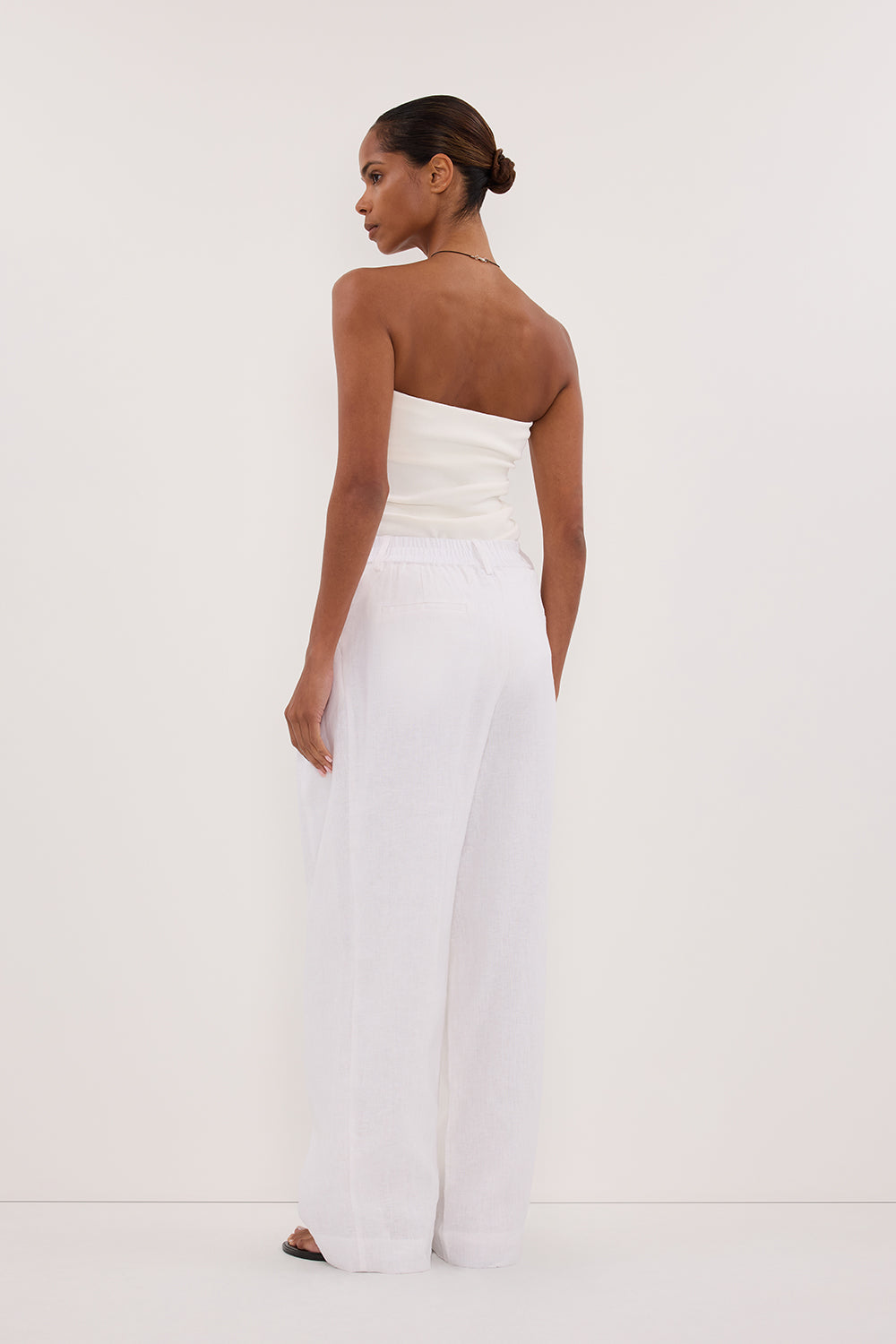 FRAN WHITE LINEN PANT