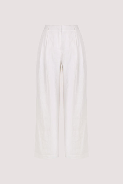 FRAN WHITE LINEN PANT