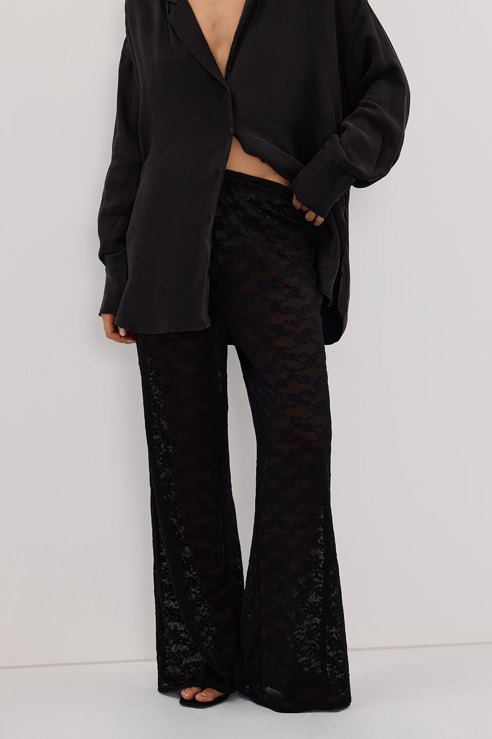 BELLE BLACK LACE PANT