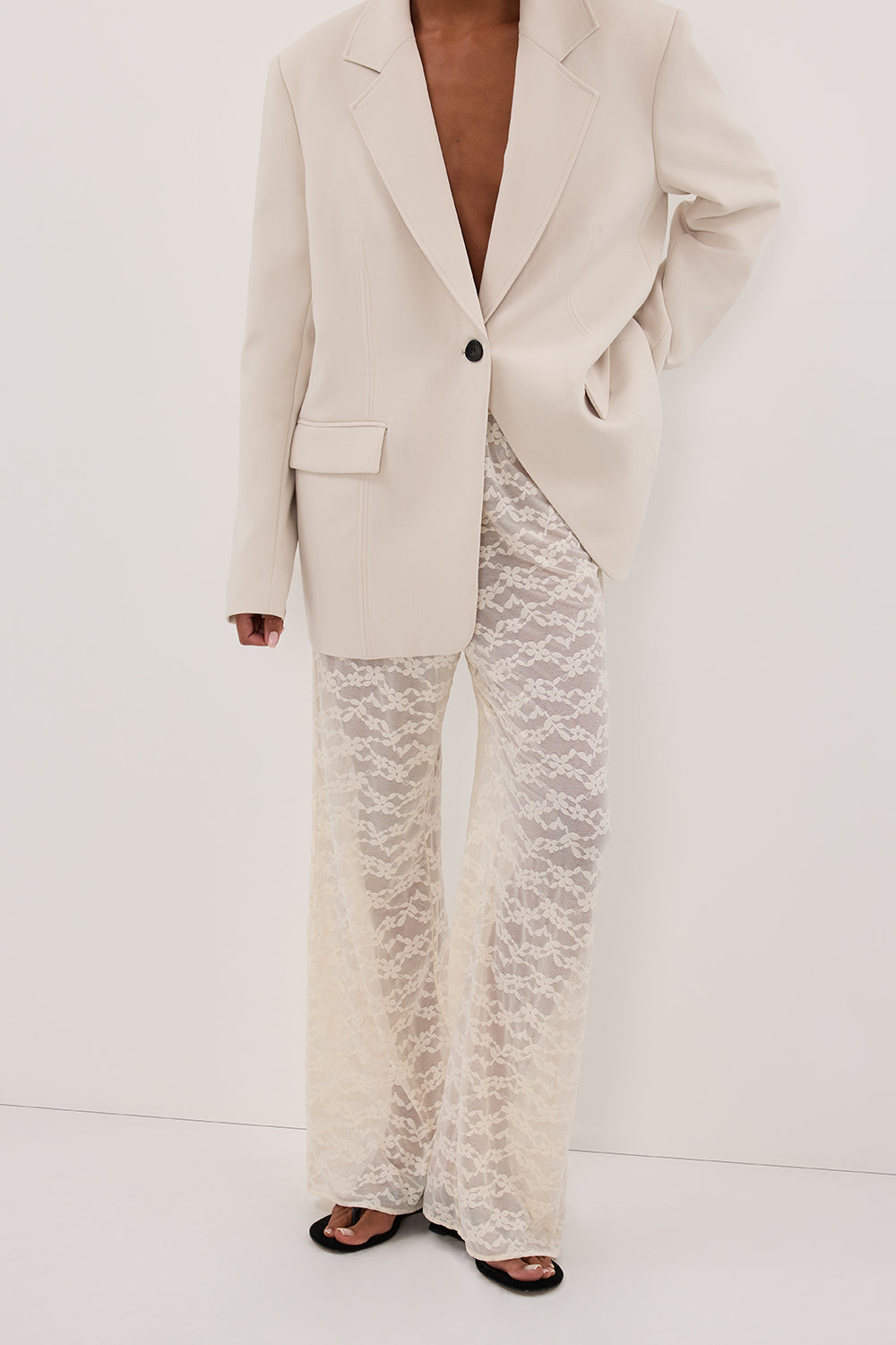 BELLE CREAM LACE PANT