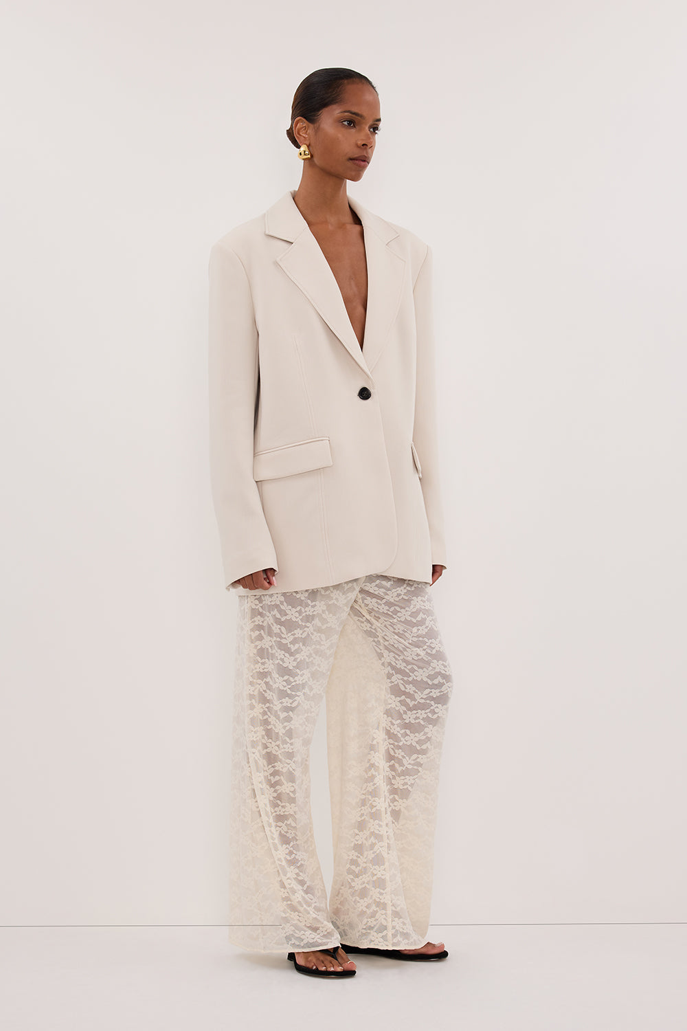 BELLE CREAM LACE PANT