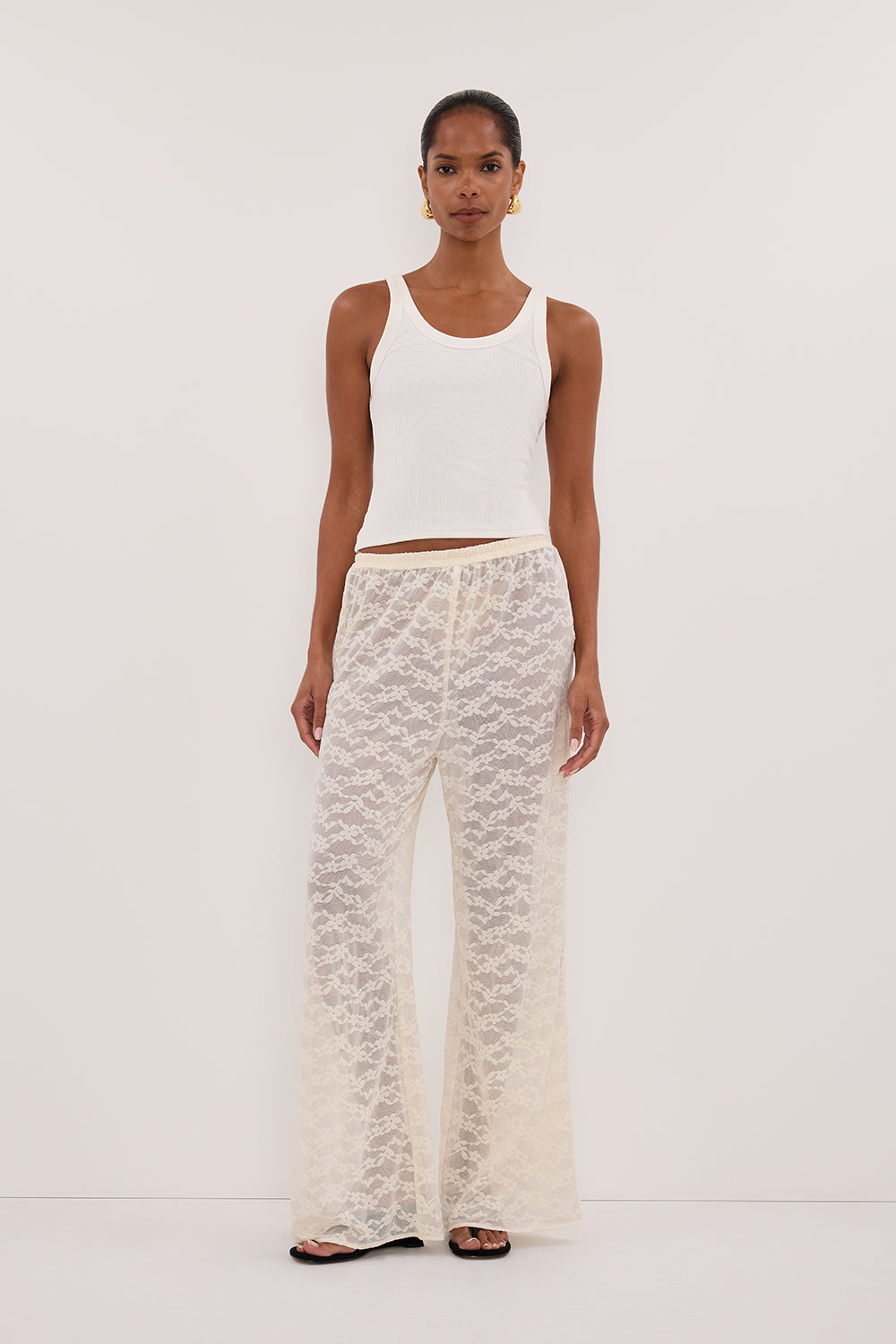 BELLE CREAM LACE PANT