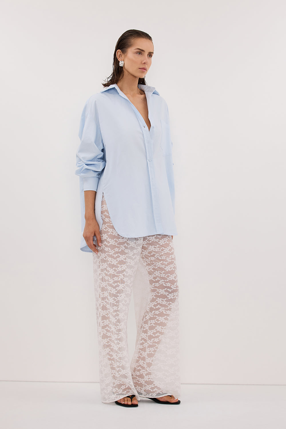 BELLE WHITE LACE PANT