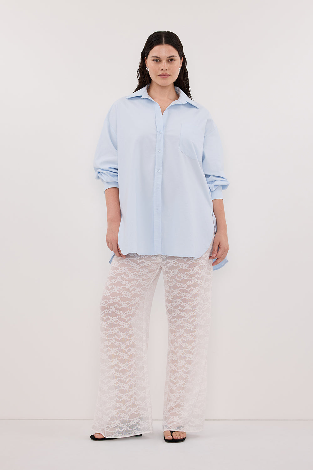 BELLE WHITE LACE PANT