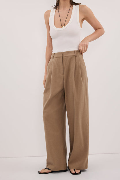 SORAYA TAN MARLE RELAXED TAILORED PANT