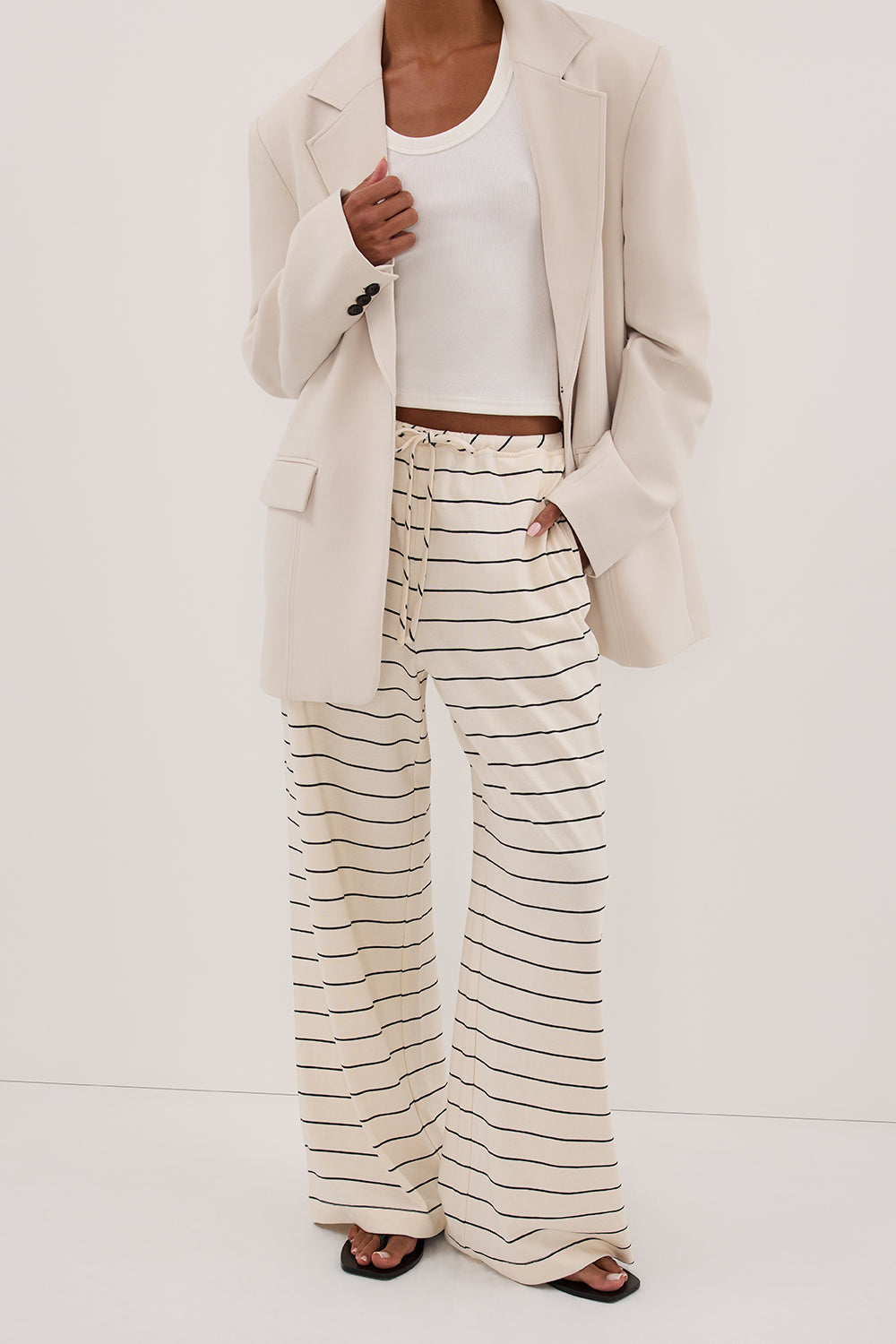 ESME OFF WHITE STRIPE PANT